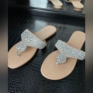Olivia Miller Rhinestone Sandals